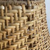 Terracotta and rattan lamp