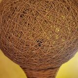Large rattan and rope lamp