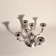 Candelabra 6 branches 50s silver metal