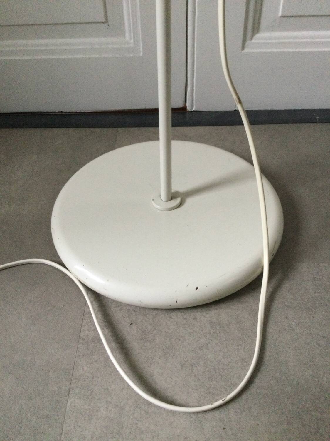 70s/80s parquet floor lamp with 2 spotlights