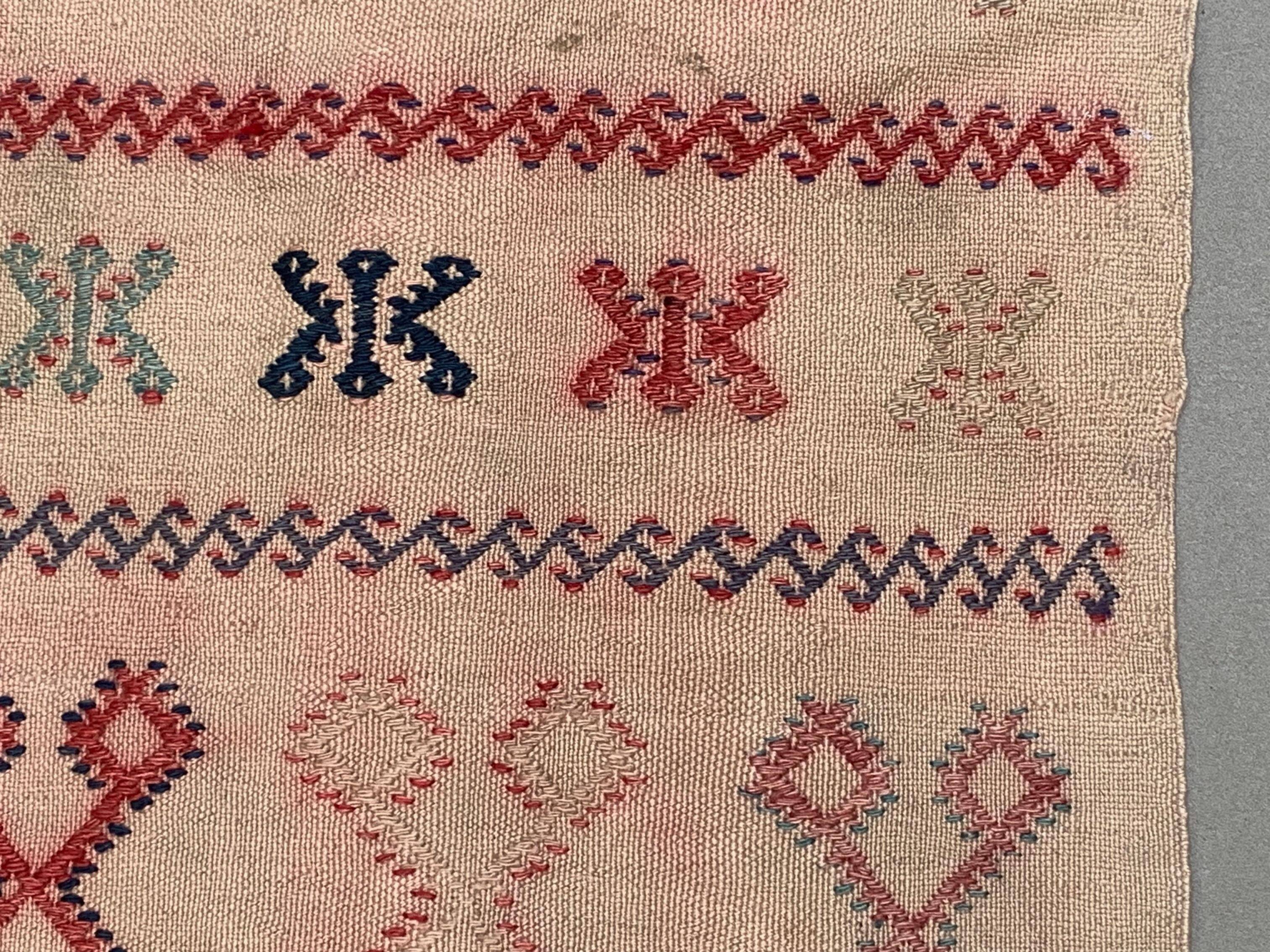 Old Turkish narrow Kilim Runner 114x50 cm shabby chic, vintage kelim