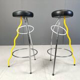 Pair of Duplex stools by Javier Mariscal for BD 1980's Memphis