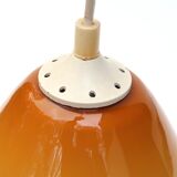 Mustard yellow opaline pendant light, 70s