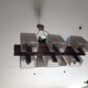 Scandinavian teak and perspex 60's