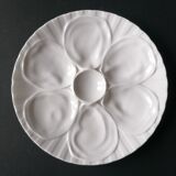 5 oyster plates in pillivuyt white porcelain
