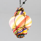 Series of polychrome glass "barley sugar" lanterns, 1950s