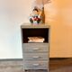 Renovated grey-blue storm commode