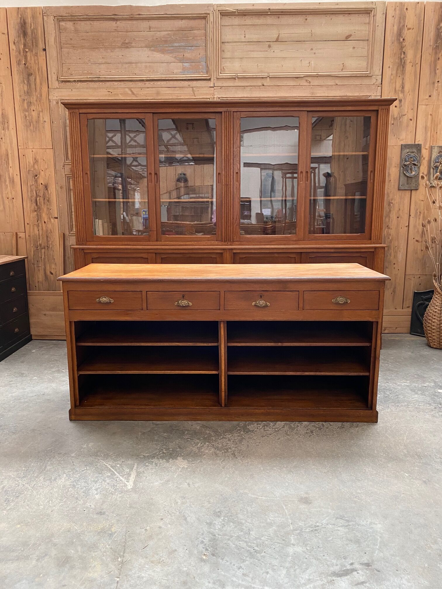 Oak store counter