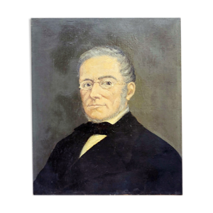 Tableau XIXème L'homme au regard
