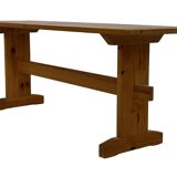 Vintage Scandinavian pinewood bench from the 1960's modern design