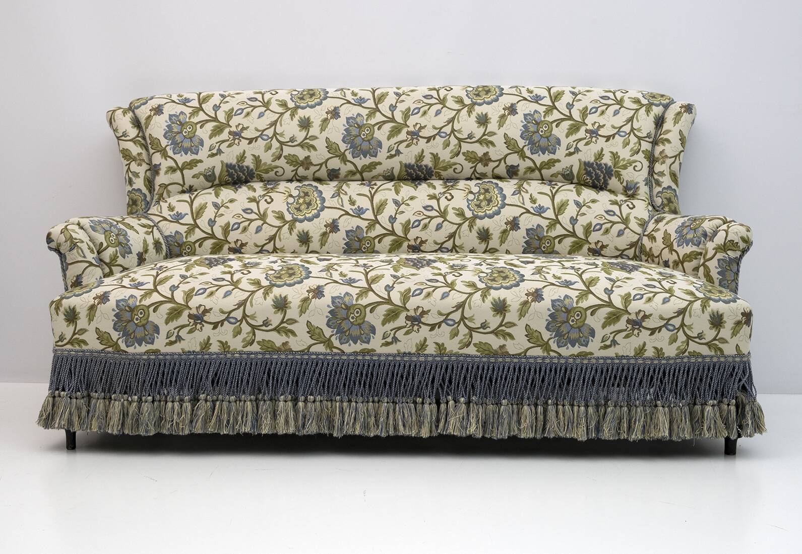 Rare 19th Century Napoleon III Brocade Sofa and Two Armchairs