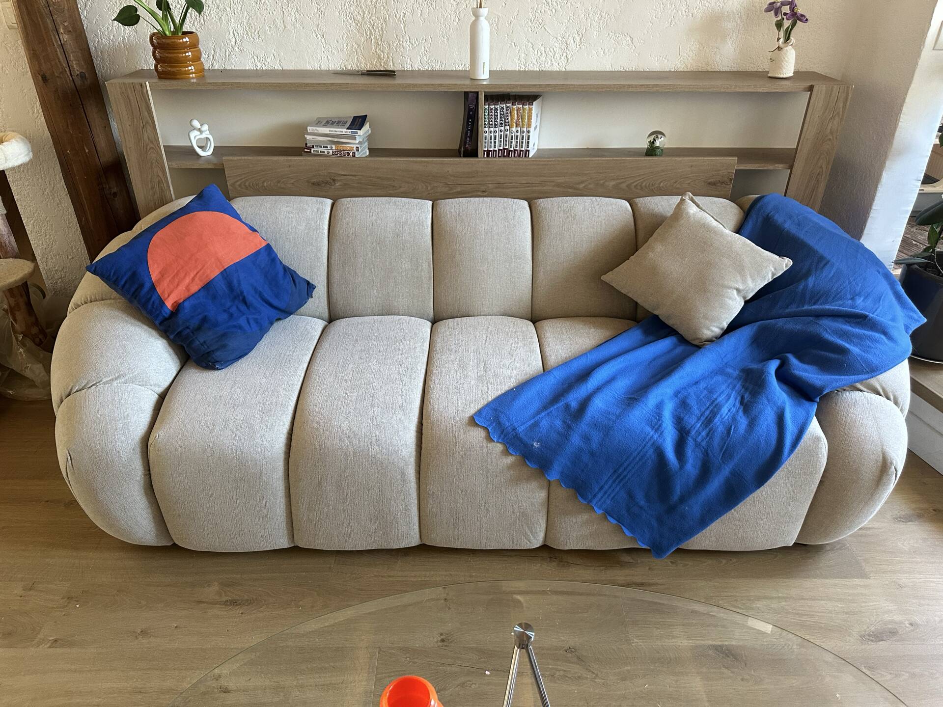 Two-seater sofa - contemporary design - as new condition