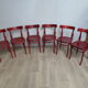 Set of 6 bistro chairs in curved wood