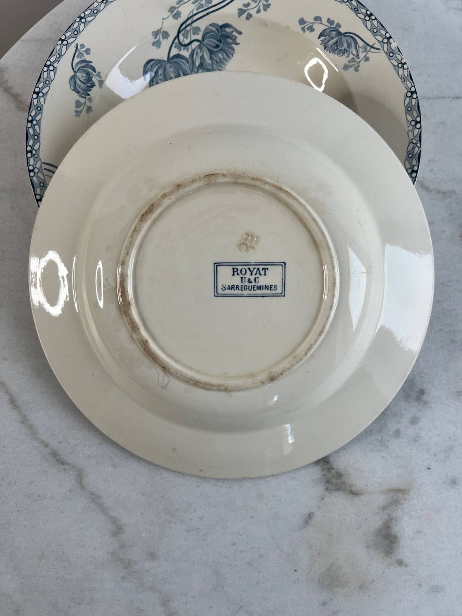 Lot de 2 assiettes creuses ROYAT Sarreguemines
