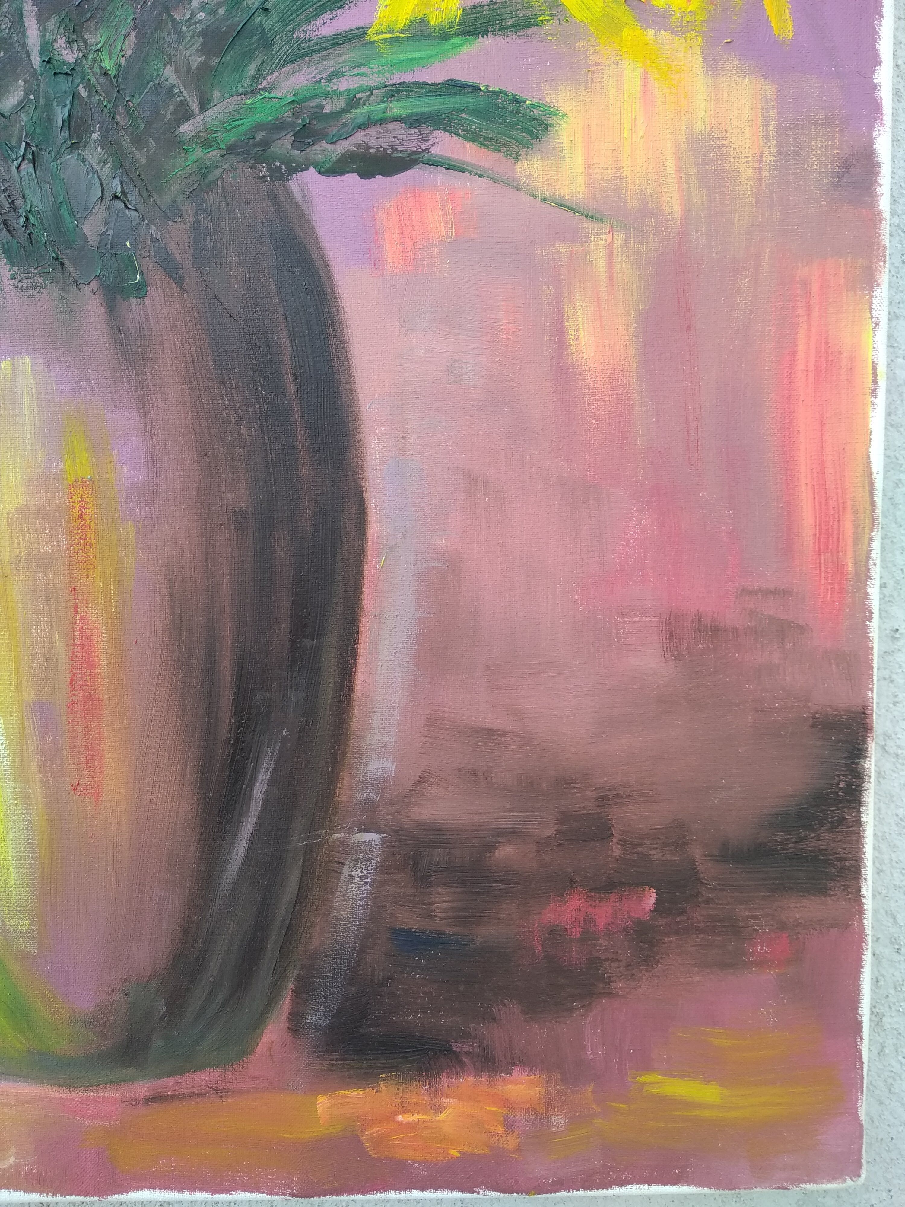 Peinture sur toile bouquet de genêts