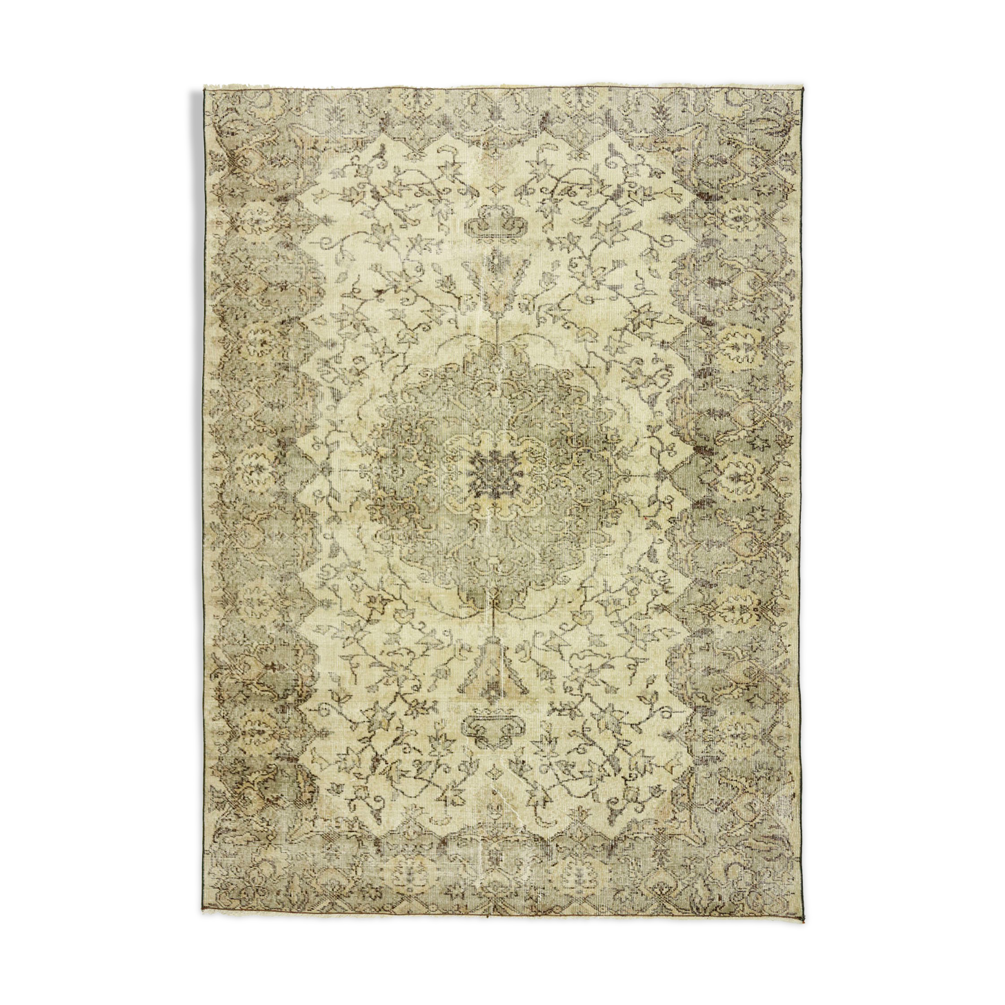 Anatolian handmade vintage rug 235 cm x 167 cm