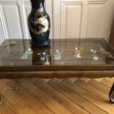 Chinese lacquered and inlaid coffee table