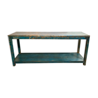 Exotic blue laqué wooden counter - Raja Provenance