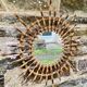 mirror glass sun Mid-Century in Bamboo & Rush, Vintage -