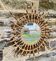 mirror glass sun Mid-Century in Bamboo & Rush, Vintage -