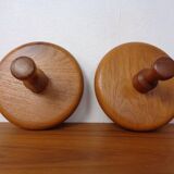 Danish Teak Hooks, 1960s, Set of 2