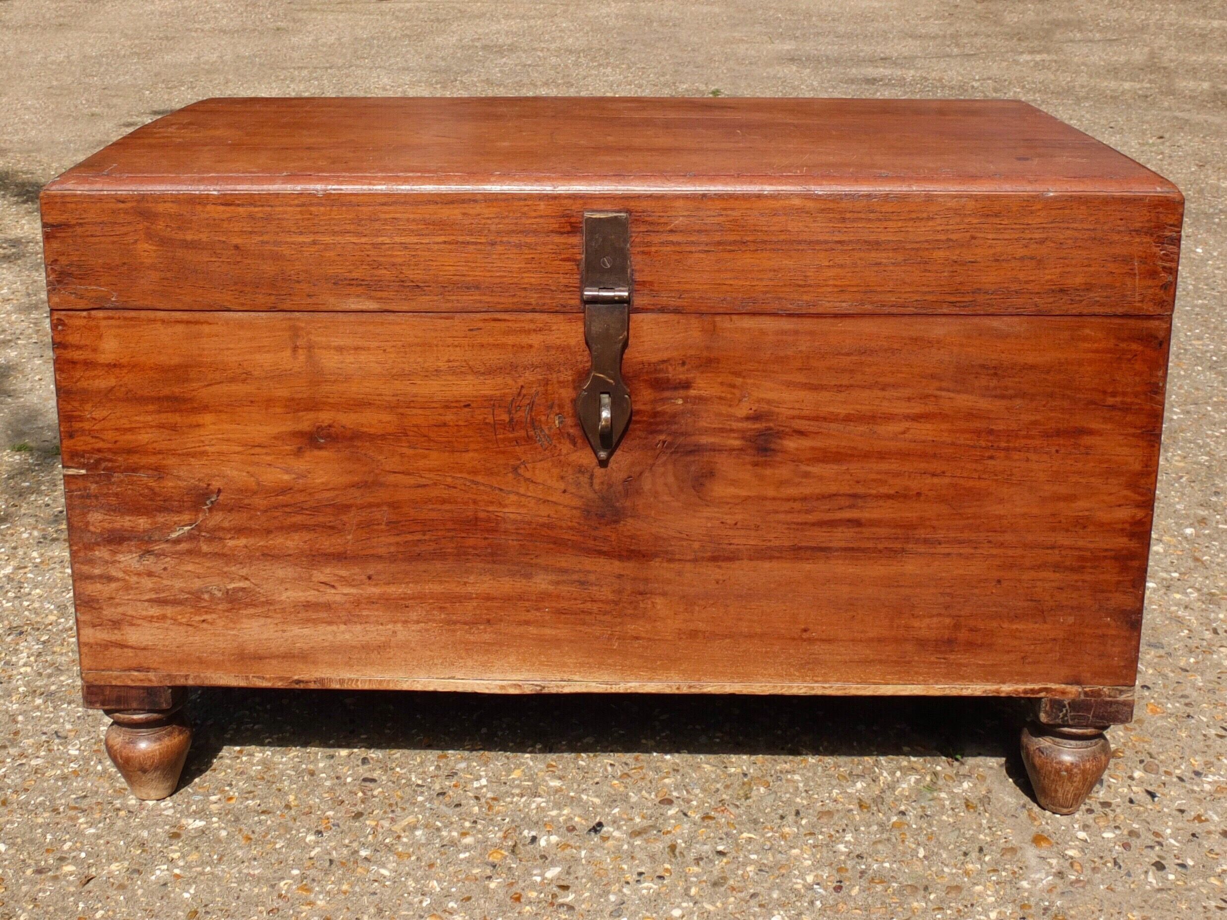 Antique Indian teak chest