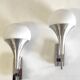 Tulip wall lights in metal and glass - 60s/70s