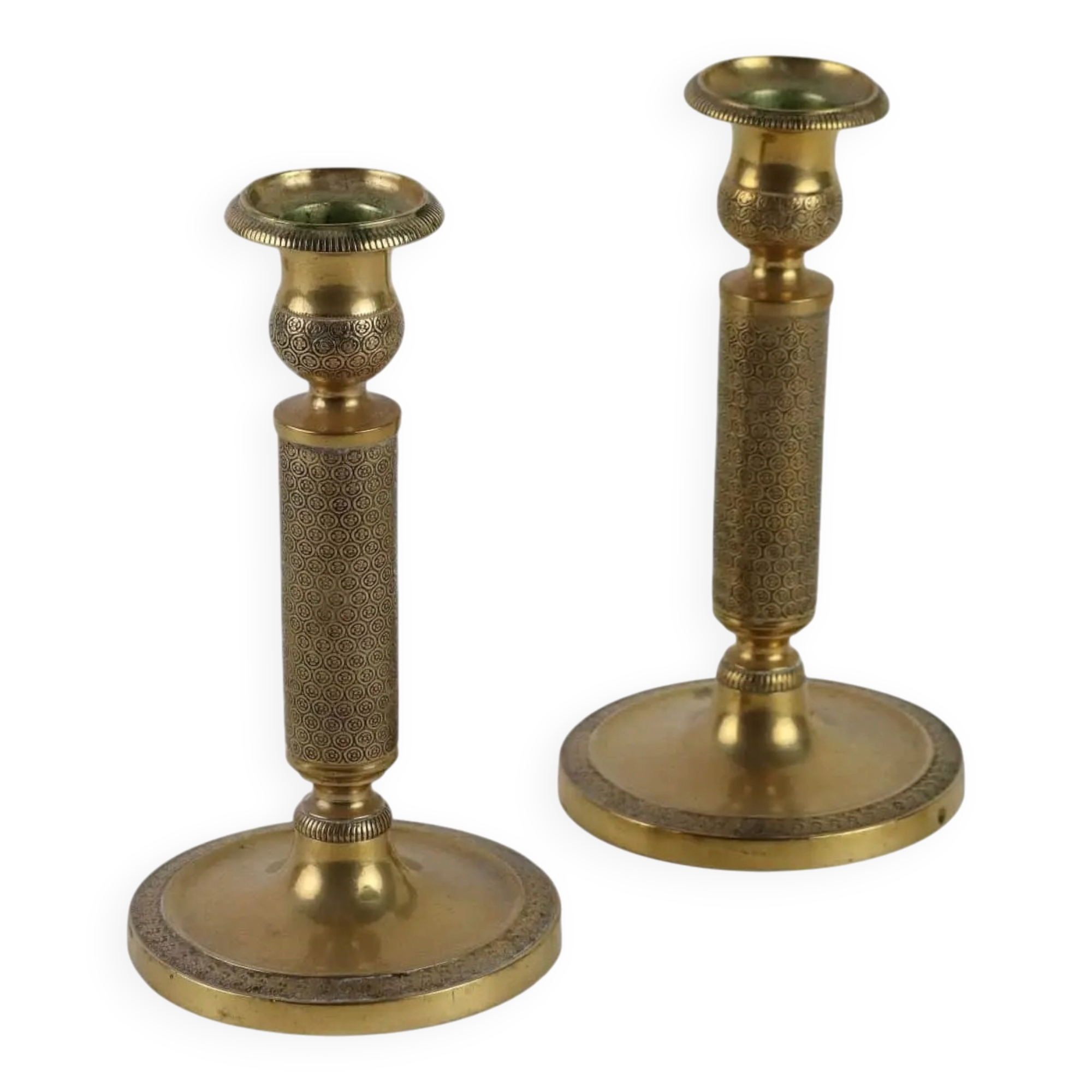 Bougeoirs anciens en bronze, Europe XIXème