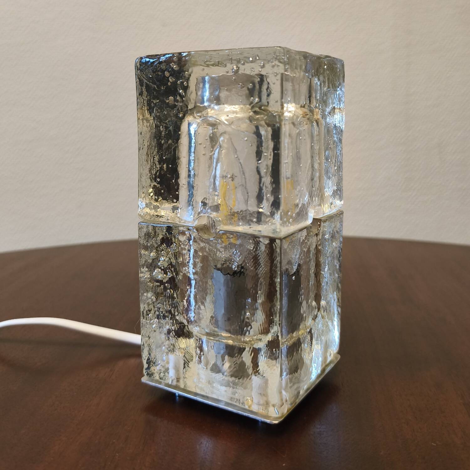 Murano glass table lamp, Poliarte, 1970