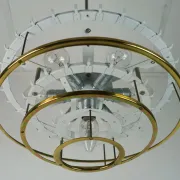 1960s vintage mid century doria ice glass CHANDELIER with 63 glass tubes