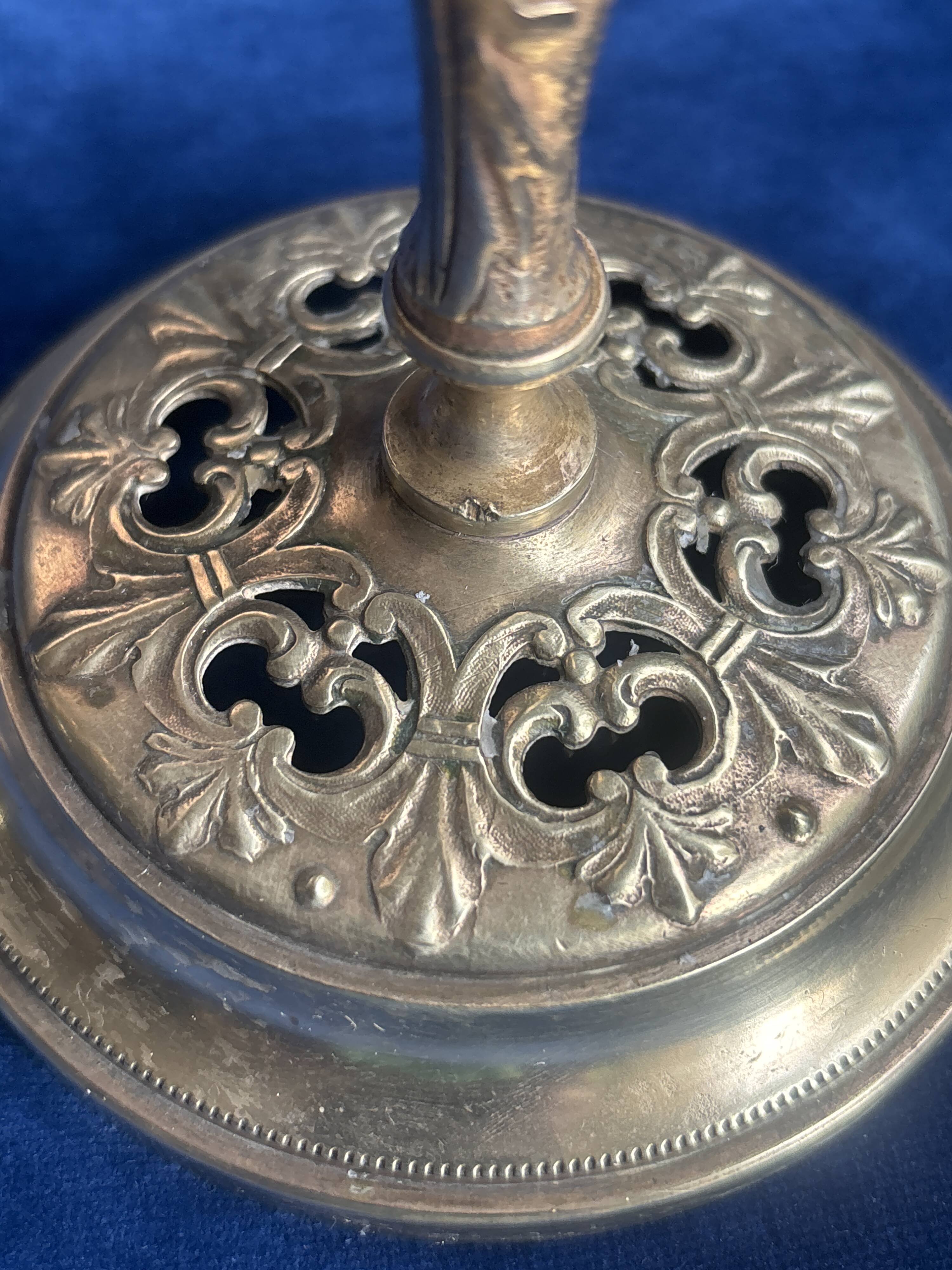 Pair of 19th century bronze candlesticks