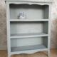 Bibus library, old, made of bluish grey beech, low profile.