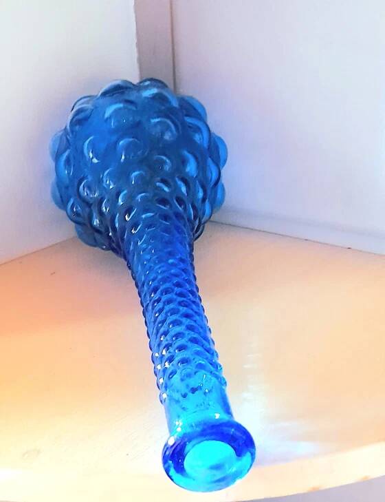 Carafe italienne Empoli bleue 1970