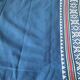 Large tablecloth and 11 vintage Basque indigo blue napkins