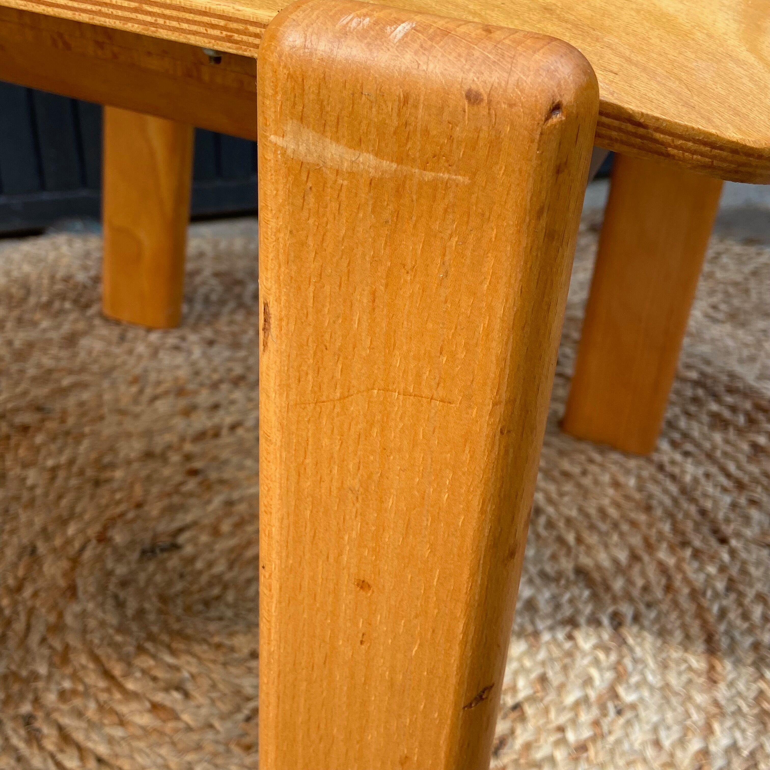 Chaise en hêtre contreplaqué moulé années 70