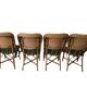 4 vintage rattan and bamboo chairs