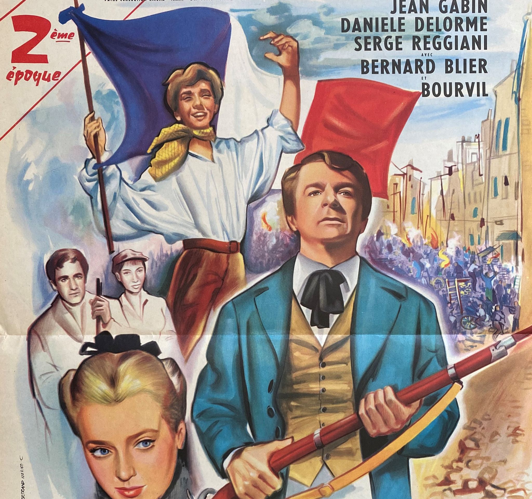 Cinema poster "Les Misérables" Serge Reggiani, Jean Gabin 40x60cm 1958