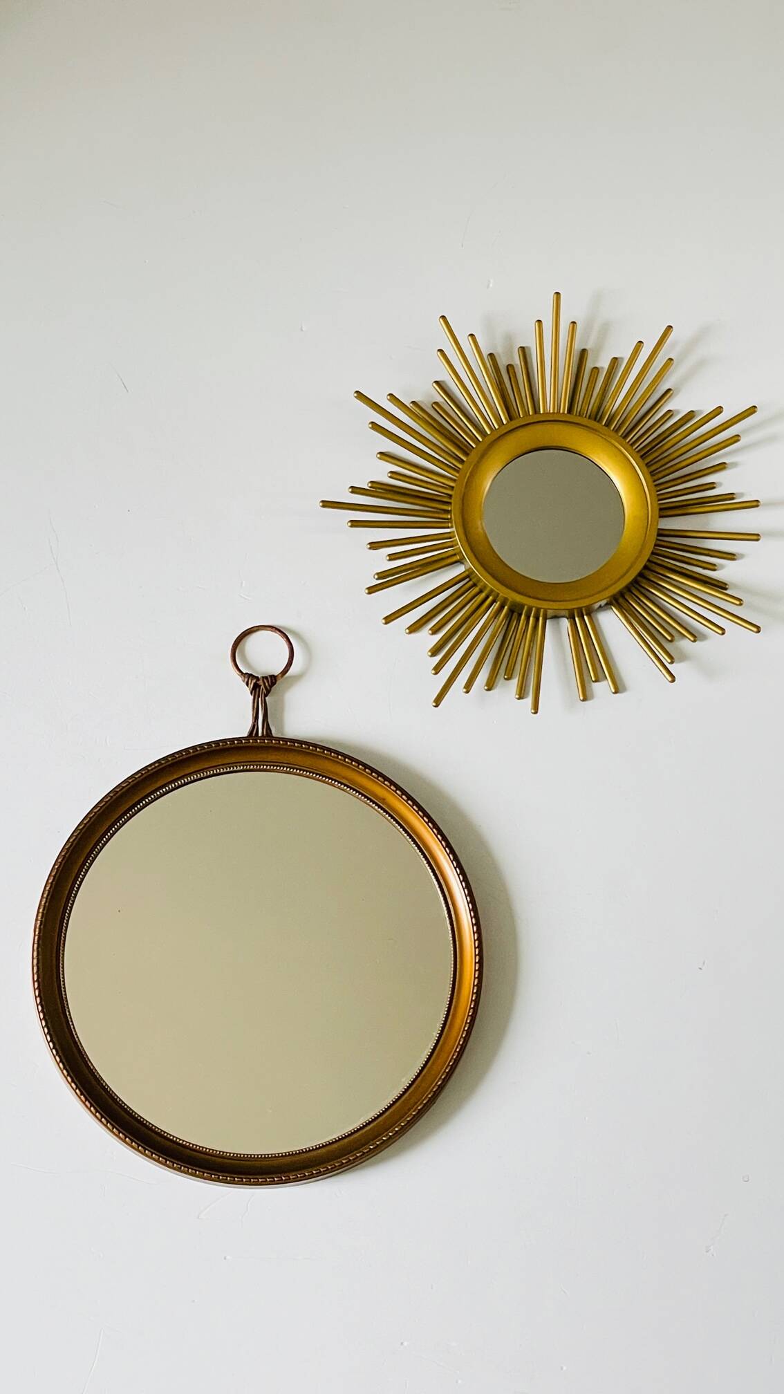 MIROIRS Dorés SOLEIL Vintage