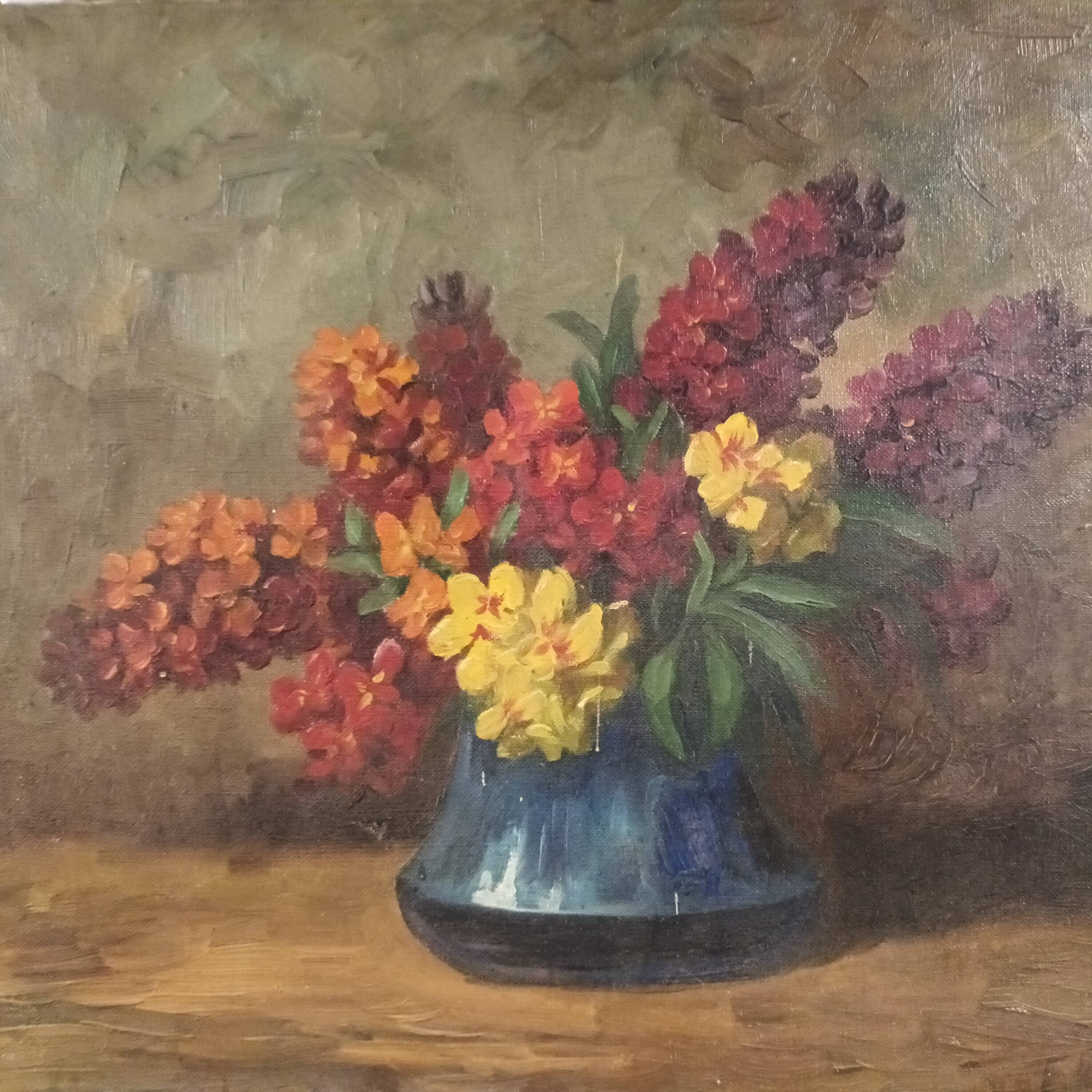 painting still life bouquet