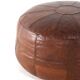 Pouf en cuir Woerdenbach - vintage