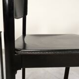 Matteo Grassi black leather dining chairs
