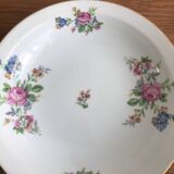 Plat Creu Rond En Porcelaine De Limoges Signé PCL Fleur