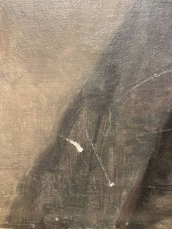 Huile sur toile, portrait d'un homme
