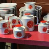 Old Tableware Service Seventies Orange Hans Théo Baumann For Thomas Germany