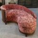 Art Deco "Kidney" sofa in mahogany veneer, 1930s