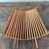 Foldable fruit basket made of wood and vintage bamboo