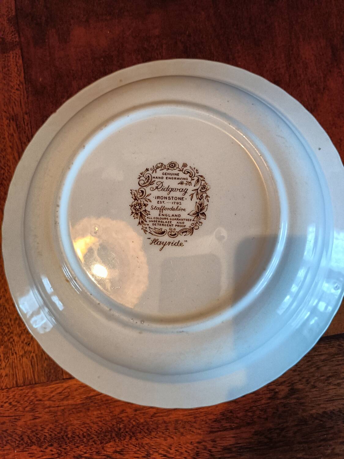 Ridgway deep dish. Hayride