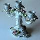 Porcelain candle holder from the 1960s, by AKKaiser, with 3 arms, vintage