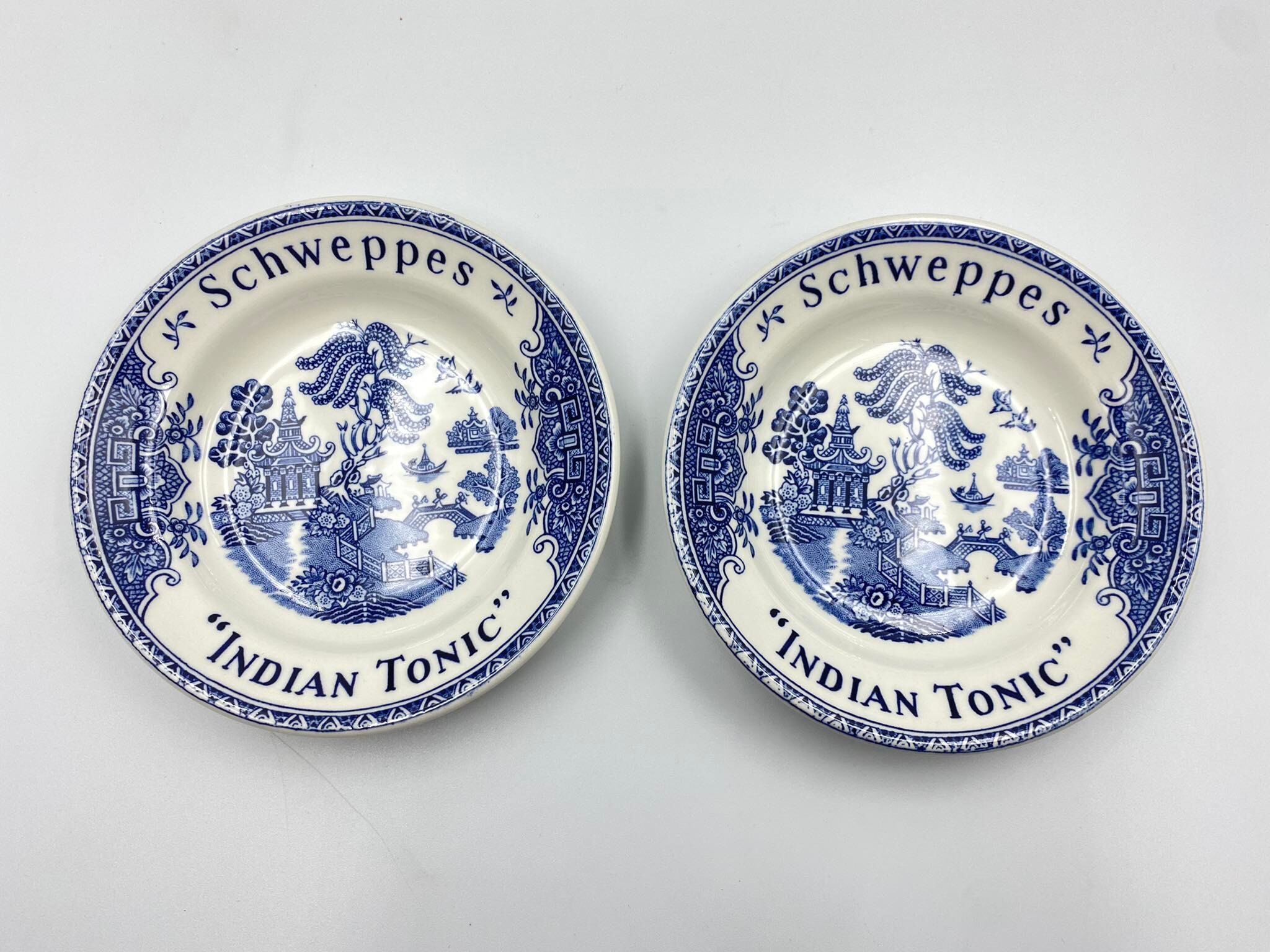 Vintage Schweppes glasses and saucers