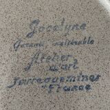 Set of 6 Sarreguemines stoneware dessert plates, Jocelyne pattern